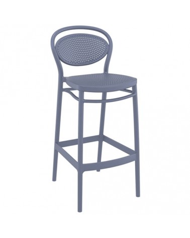 Marcel 75 Σκαμπό Πολυπροπυλενίου Dark Grey 45x52x106cm