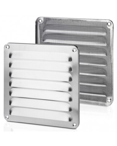 Σχάρα Εξαερισμού Αλουμινίου Με Σίτα 150x150mm Φυσικό Inofix 1259-1