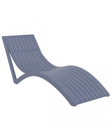 Slim Ξαπλώστρα Πολυπροπυλενίου Dark Grey 72x180x70cm