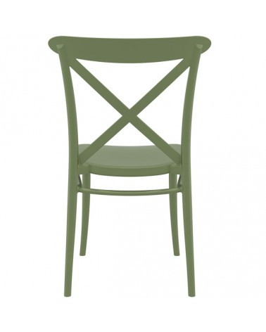 Cross Καρέκλα Πολυπροπυλενίου Olive Green 51x51x87cm