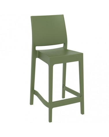 Maya 65 Σκαμπό Μπαρ Olive Green 44x50x98cm