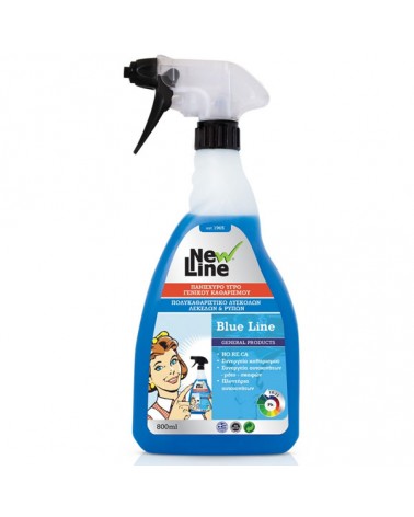 Blue Line Spray - Πανίσχυρο Υγρό Γενικού Καθαρισμού New Line 800ml