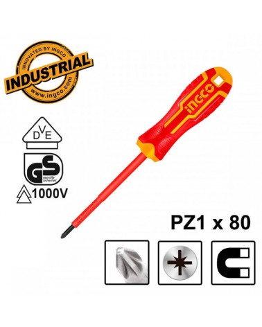 Κατσαβίδι Ηλεκτρολόγου Σταυρού PZ1x80mm HISD81PZ180 Ingco