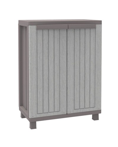JWood 68 Δίφυλλο Ντουλάπι Πλαστικό Γκρι 91.5x68x37.5cm