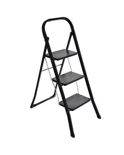 Σκαλοσκαμπό Neo Black Με 3 Σκαλιά 46x71x105cm