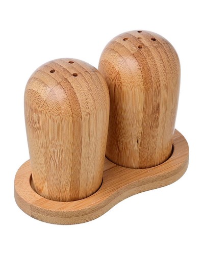 Δοχείο Για Αλάτι Πιπέρι Bamboo Essentials Σετ 2 Τεμαχίων