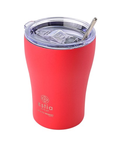 Θερμός Coffee Mug Save The Aegean 350ml Scarlet Red