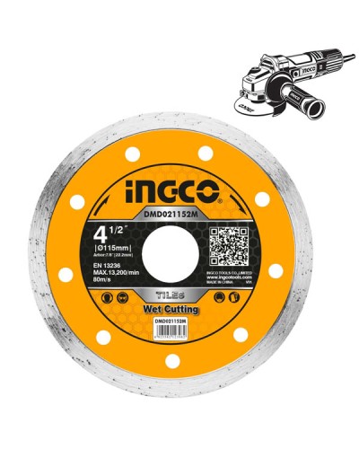 Διαμαντόδισκος Πλακιδίων 115mm DMD021152M Ingco