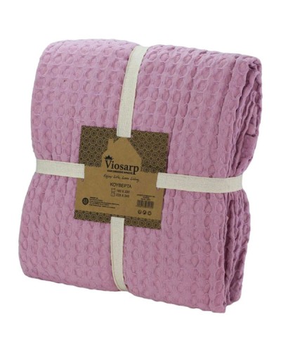 Βαμβακερή Κουβέρτα Πικέ Υπέρδιπλη 220x240cm Pink