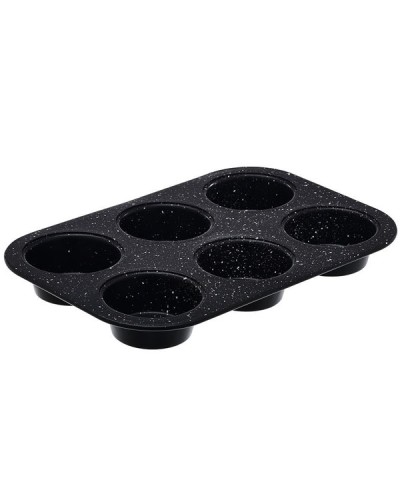 Φόρμα Μάφιν Stone Ανθρακούχου Χάλυβα 6 Θέσεων 27x18x3cm