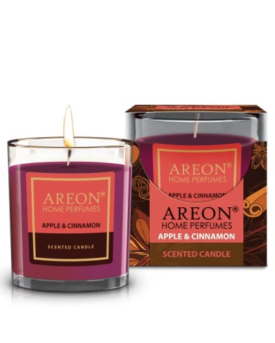 Areon Scented Candle Αρωματικό Κερί Apple   Cinnamon 120gr