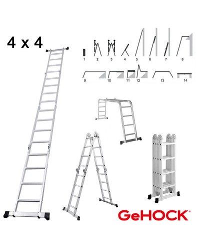 Πολυμορφική Σκάλα Αλουμινίου 4x4 9351475 GeHOCK