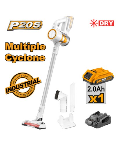 Σκούπα Stick Cyclone Μπαταρίας 20V Li-Ion CVLI2006 Ingco