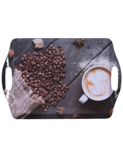 Δίσκος Σερβιρίσματος Μελαμίνης Coffee Beans 45x30cm