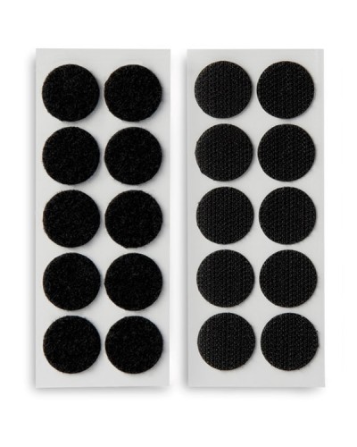 Αυτοκόλλητα Velcro Μαύρα Hook   Loop O20mm 20 Τεμ. Inofix 2146-3