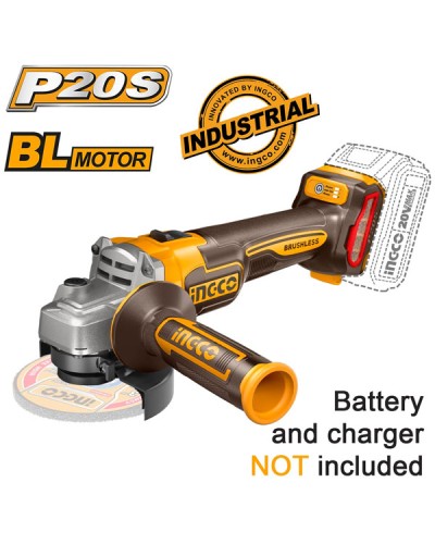 Γωνιακός Τροχός Μπαταρίας 115mm 20V Li-Ion SOLO CAGLI21154 Ingco