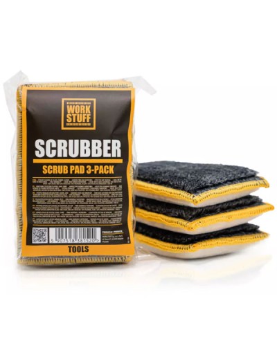 Work Stuff Σφουγγάρι Scrubber Εσωτερικού Καθαρισμού Σετ 3 Τεμαχίων