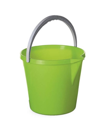 Πλαστικός Κουβάς Με Στόμιο Πράσινος 7Lt O25x22cm