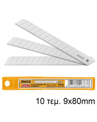 Λάμες Φαλτσέτας 9mmx80mm 10 Τεμάχια HKNSB0901 Ingco