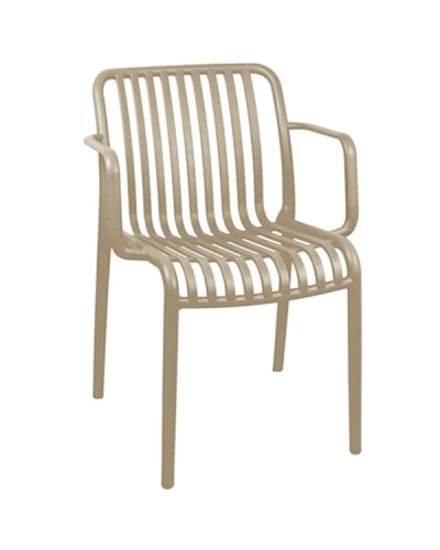 Parma-S Πολυθρόνα Πολυπροπυλενίου 55x56x79cm Cappuccino