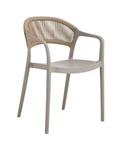 Bery Πολυθρόνα Πολυπροπυλενίου 57x54x81cm Cappuccino