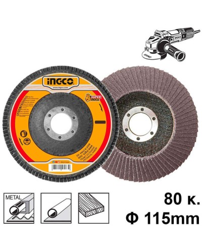 Δίσκος Λείανσης Fiber P80 115mm FD1153 Ingco