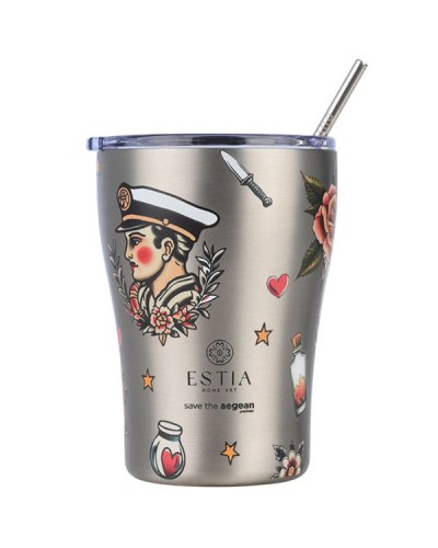 Θερμός Coffee Mug Save The Aegean 350ml Old School Ink