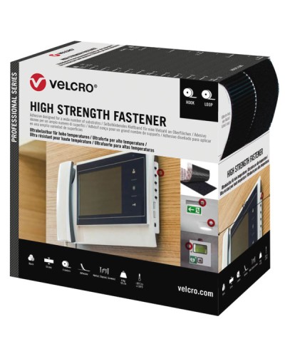 Velcro High Strength Fastener Αυτοκόλλητη Ταινία Στήριξης Μεσαίου Προφίλ Μαύρη 50mm x 50m Vel-PS20009