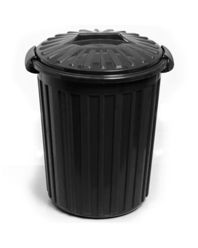 Κάδος Απορριμμάτων Στρογγυλός 60lt Μαύρος O45x58cm