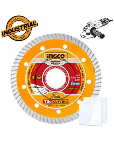 Διαμαντόδισκος Λεπτός Δομικών Υλικών 115x1.5mm DMD031151HT Ingco