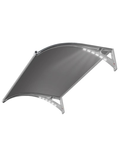 Στέγαστρο Με Led Για Πόρτες Και Παράθυρα Γκρι Πάνελ Γκρι Βραχίονας 100x120cm