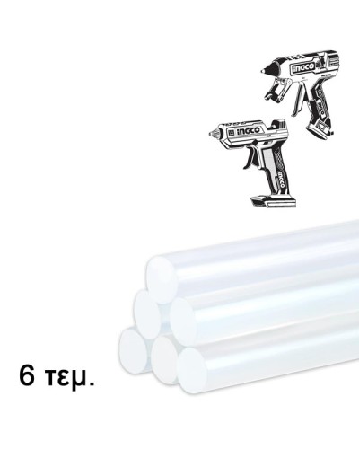 Κόλλα Θερμοκολλητική 20cm 6τεμ AKTGS2061 Ingco